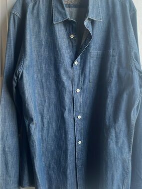 Banana Republic Denim Button-Down Shirt - Blue